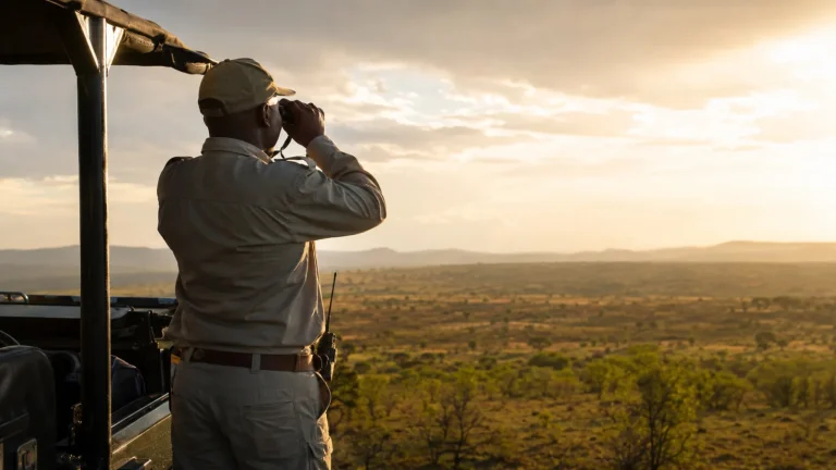 Private guide scanning the East African horizon