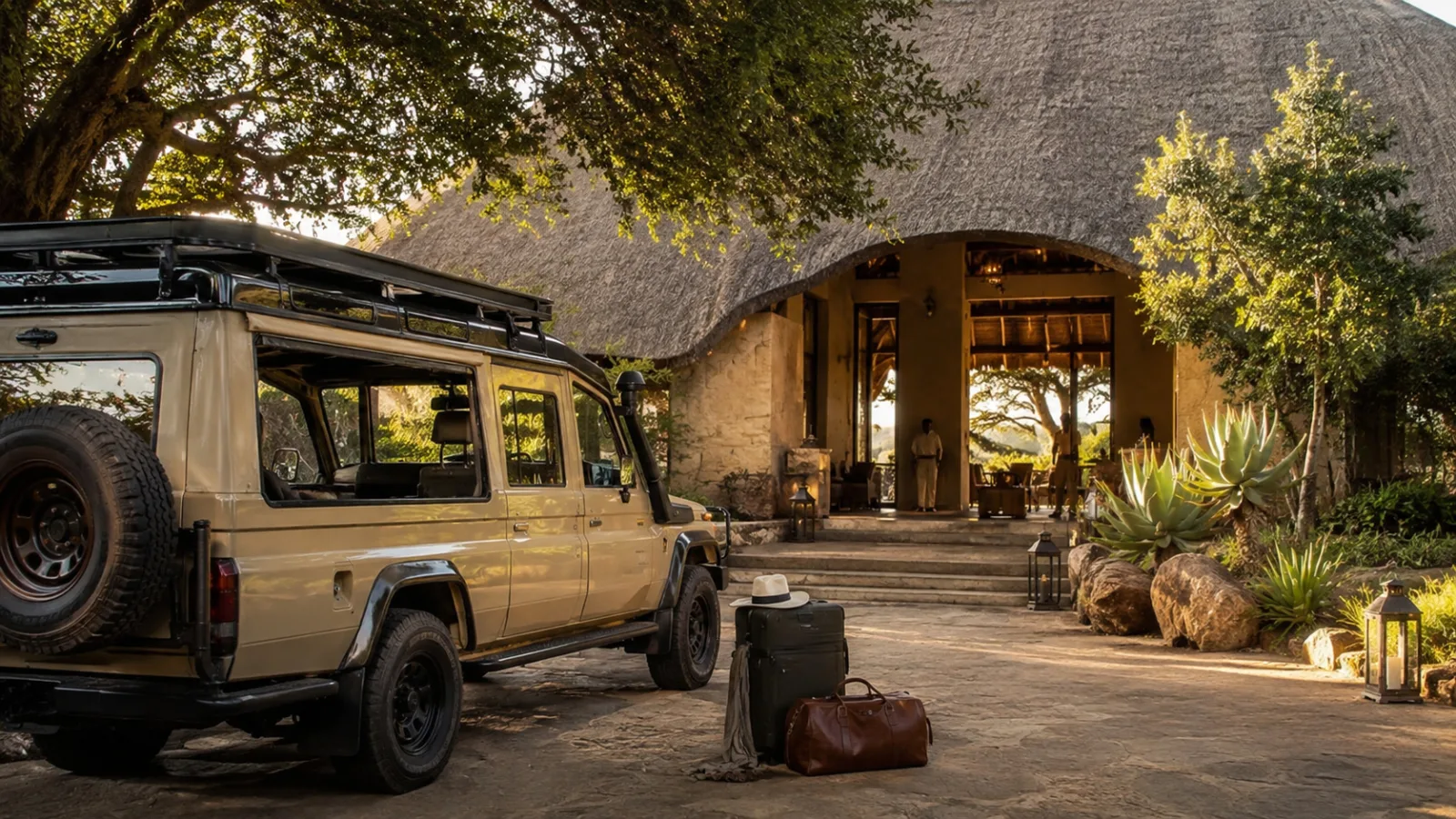 Warm safari arrival welcome in East Africa