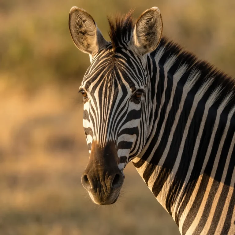 Zebra Pattern Close Portrait