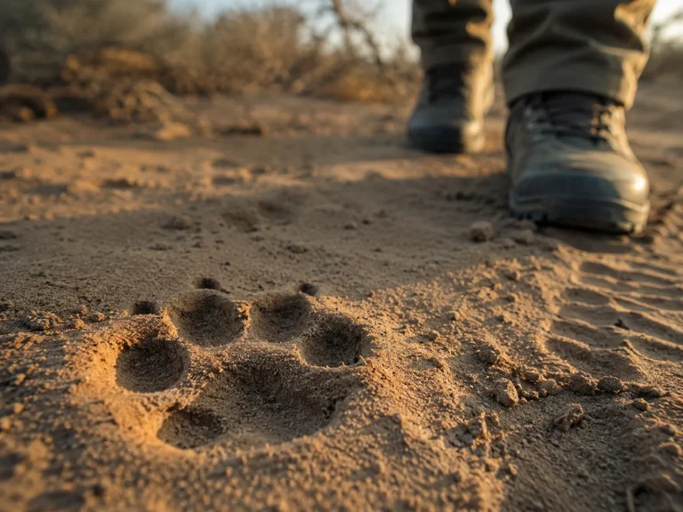Predator Tracks In Sand