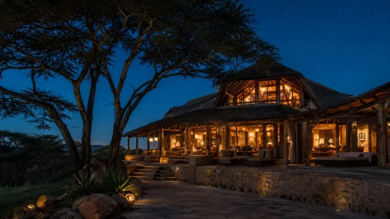 Premium Lodge Exterior Night