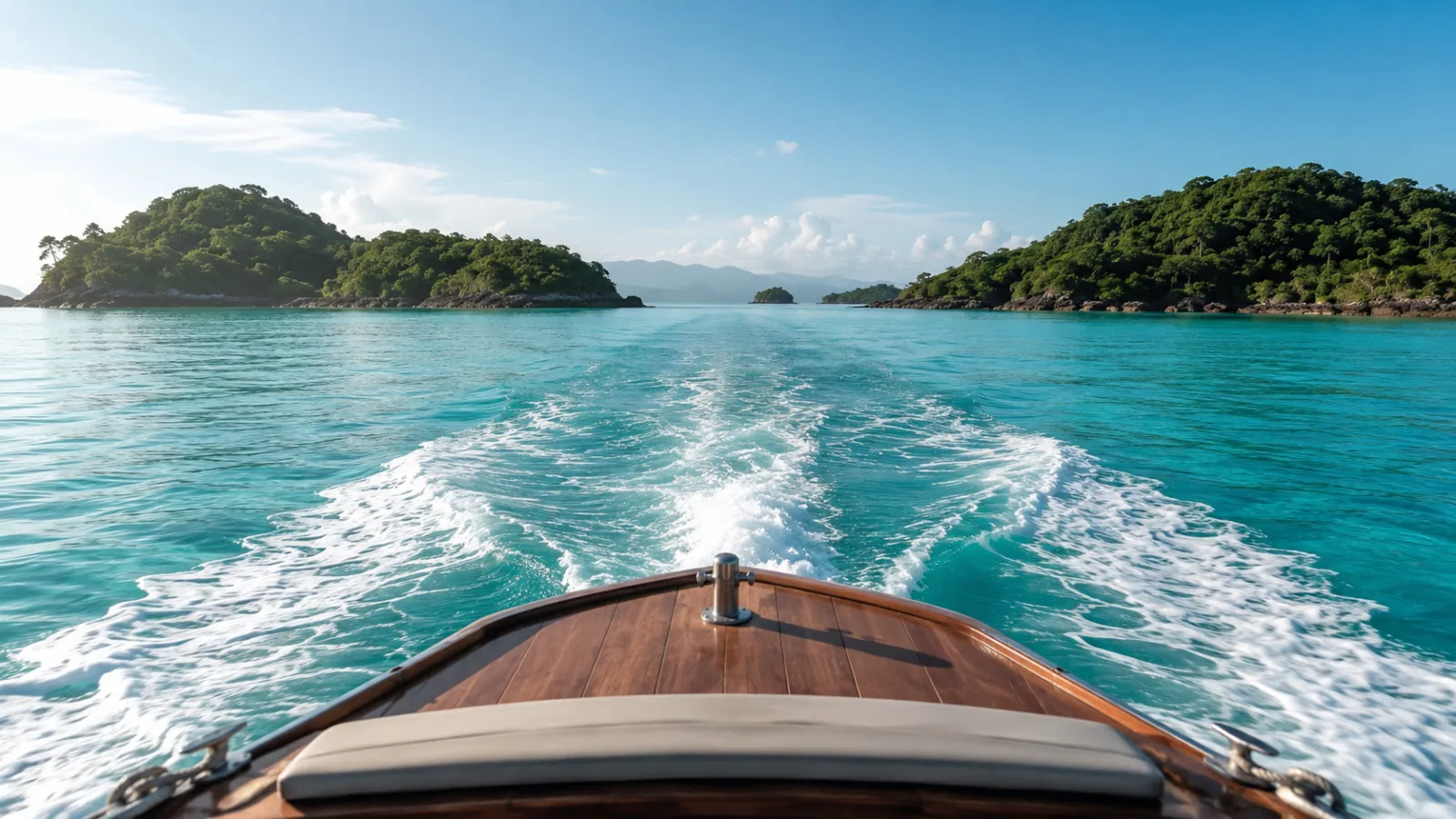 Island Hopping Boat Wake
